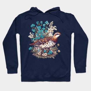 Vintage Willow Ptarmigan & Forget Me Nots Alaska Hoodie